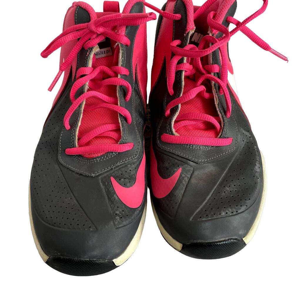 NIKE Size 6Y sneaker Pink & Gray 747998-006 High top women shoe unisex Team Hust